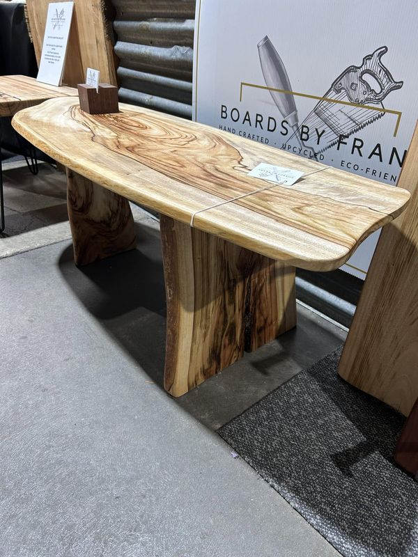 Live-edge console table by banner