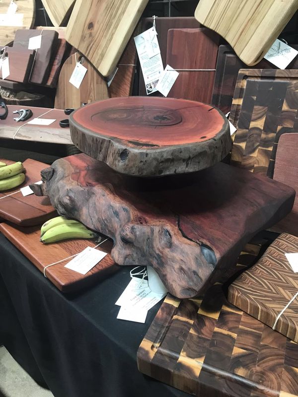 Jarrah round on burl riser, angle 2