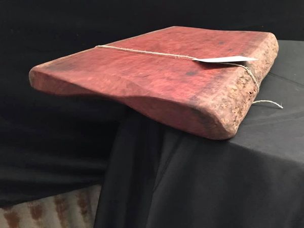 Jarrah board with string tag