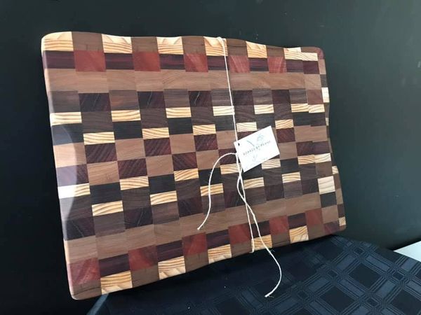 Multi-species end-grain board